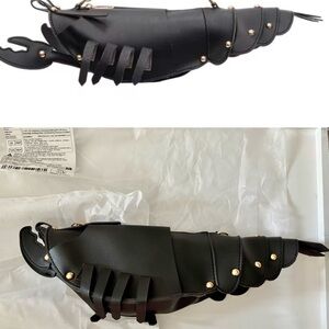 NWT - Lobster Black Handbag with Gold Accents in Dust Bag